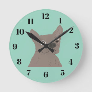 French Kisses Round Clock