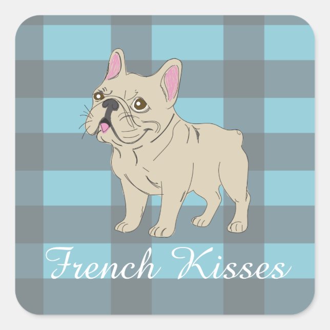 French Kisses Square Sticker (Front)