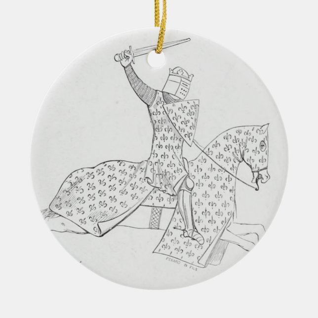 French Knight Ceramic Tree Decoration (Front)