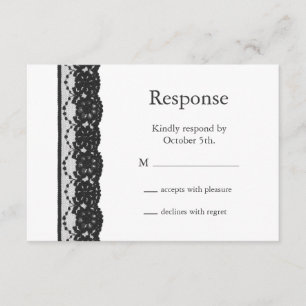 French Lace RSVP (white) Card