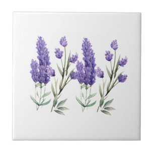 French Lavender Pattern Ceramic Tile