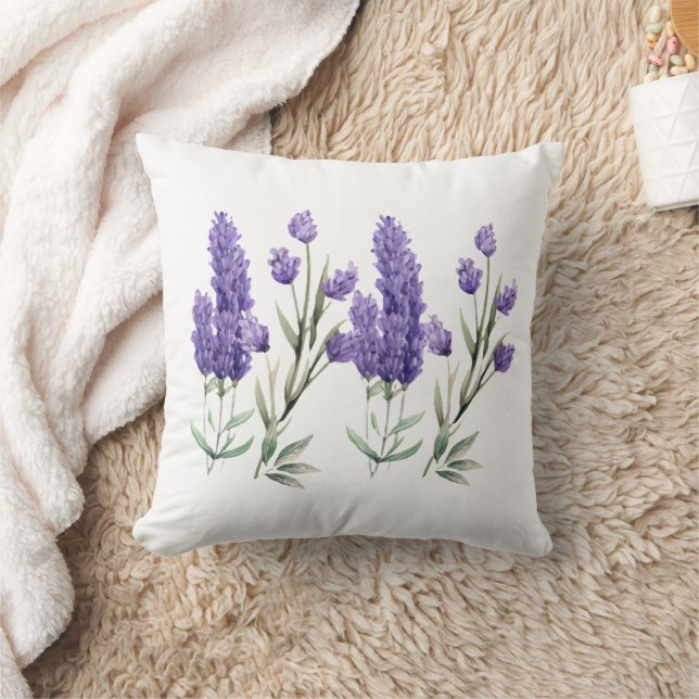 French Lavender Pattern Cushion (Blanket)