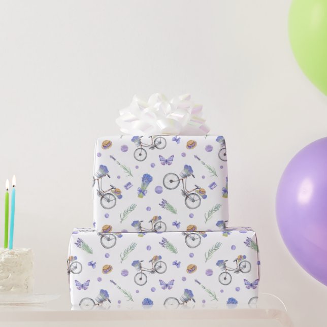French Lavender Pattern Wrapping Paper (Party Gifts)
