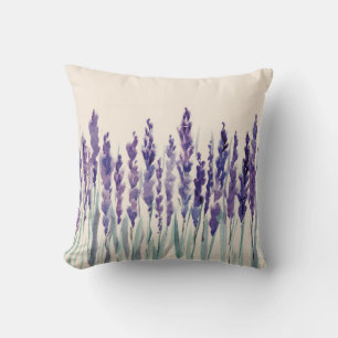 French Lavender: Watercolor Illustration Cushion