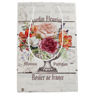 French Le Jadinier Bouture plantes Rustic vintage Medium Gift Bag