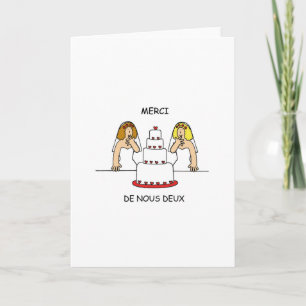 French lesbian wedding/civil union thanks. thank you card