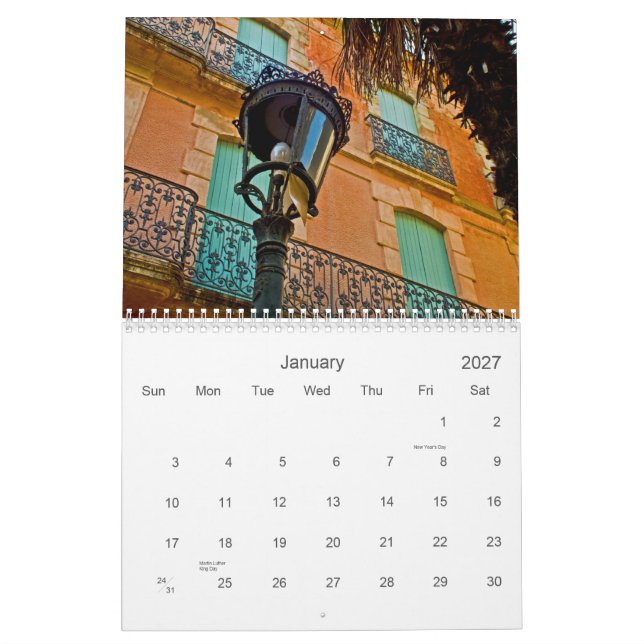 French life 2013 calendar (Jan 2027)