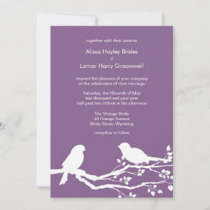 French Lilac Spring Pattern Weddings Customisable Invitation