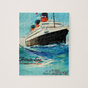 French Line ~ ss Paris Jigsaw Puzzle