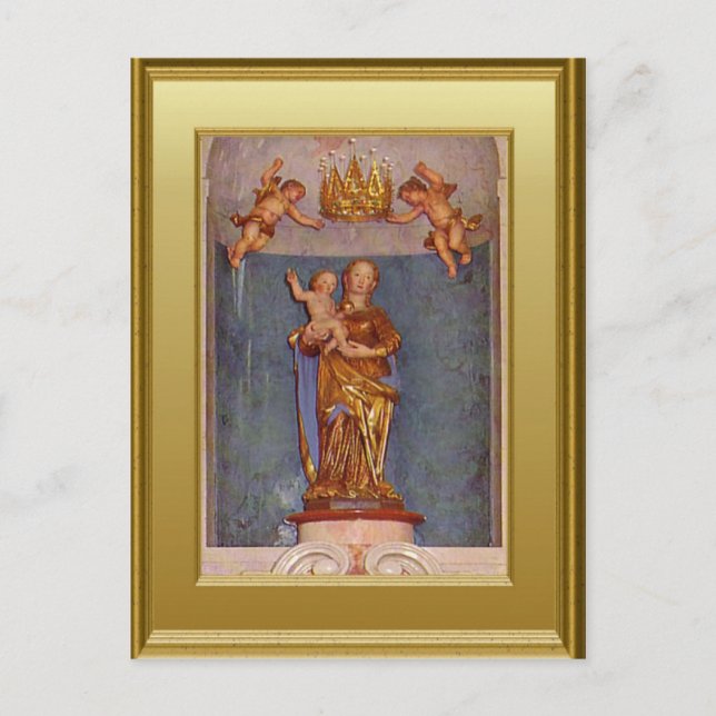 French local shrine with St Christopher Postcard (Front)