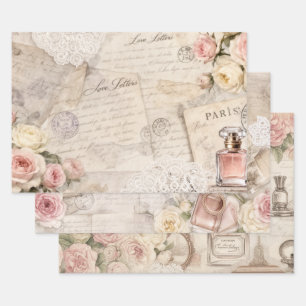 French Love Letter Gift Wrap Set