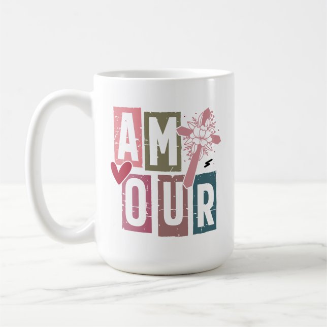 French Love Typography Coffee Mug (Left)