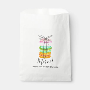 French macaron birthday party favour bag