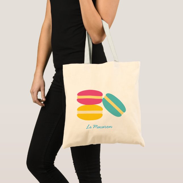 French macaron colorful cakes tote bag (Front (Product))