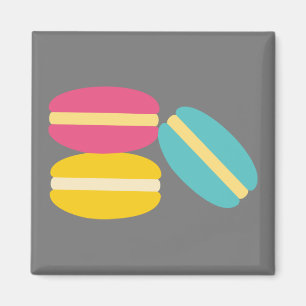 French macaron colourful cakes magnet