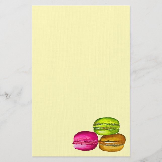 French macaron colourful cakes stationery (Front)