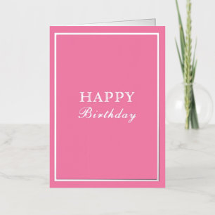 French Macaron Happy Birthday Pink Foil Holiday Card