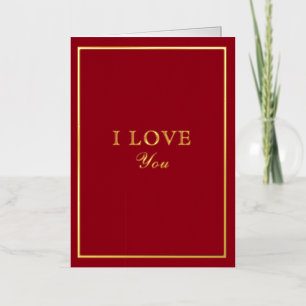 French Macaron I Love You Red Foil Holiday Card