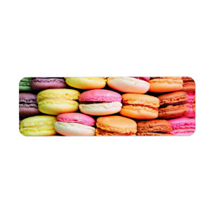 French macaron return address label