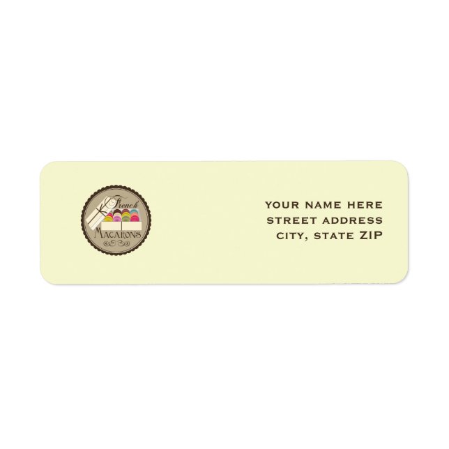 French Macarons Address Labels (Front)