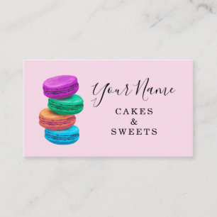French Macarons bakery shop business card template