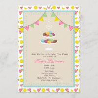 French Macarons Birthday Invitation