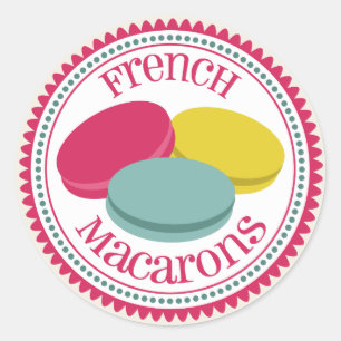 French Macarons Envelope Seal Sticker