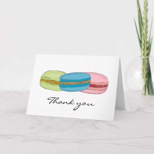 French Macarons (Macaroons) Thank You (Front)