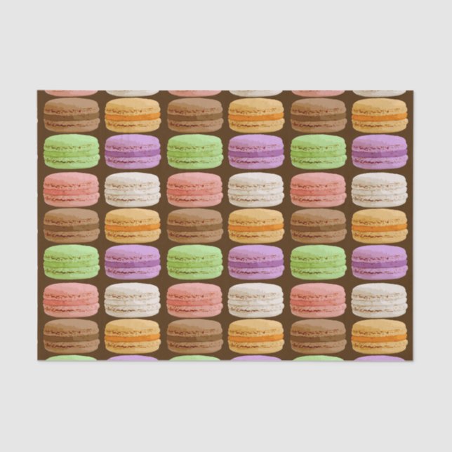 French Macarons, Multi-Coloured Pastels Tissue Paper (Front)