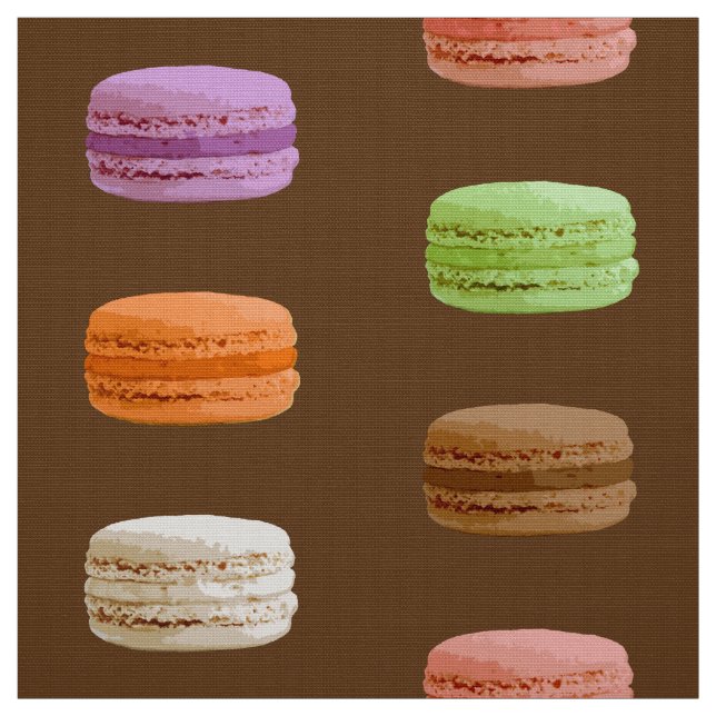 French Macarons - muti-coloured pastels Fabric (Swatch)