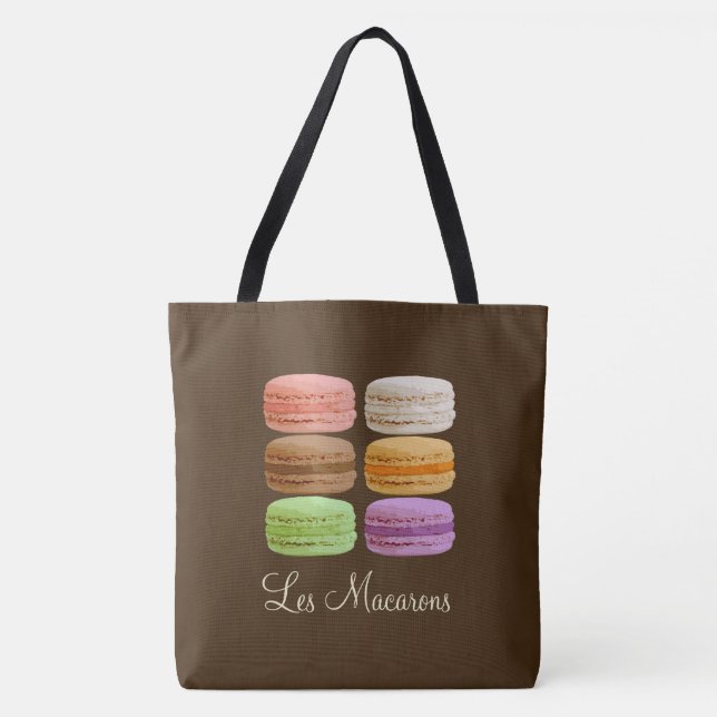 French Macarons - muti-coloured pastels Tote Bag (Front)