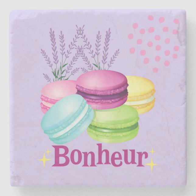  French Macarons Stone Coaster (Front)