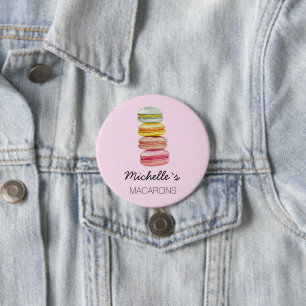 French Macarons Watercolor Hand-painted 7.5 Cm Round Badge