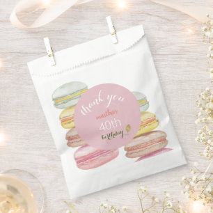 French Macarons Watercolor Hand-painted Favour Bag