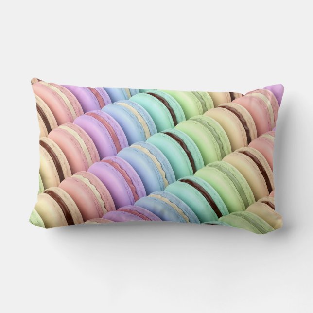 French macarons with different colours and flavour lumbar cushion (Back)