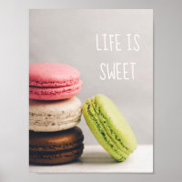 French macaroons in pastel vintage colours