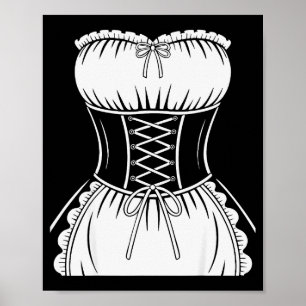 French Maid Shirt Adult Men Women Anime Cosplay Co Poster