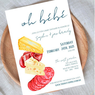 French Market - Cheese - Baby Shower Invitation