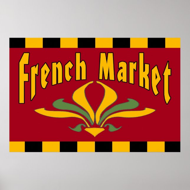 French Market Fleur De Lis Sign (Front)