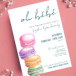 French Market - Macaroon - Baby Shower Invitation<br><div class="desc">This minimal baby shower invite is part of the French Market collection. Let your guests feel like they're spending the afternoon in Paris.
All text is customizable to match your occasion perfectly ↣ just click the 'Personalize' button.</div>