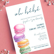 French Market - Macaroon - Baby Shower Invitation
