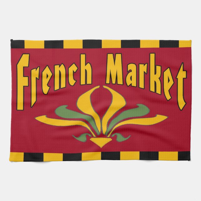 French Market, Tea Towel (Horizontal)