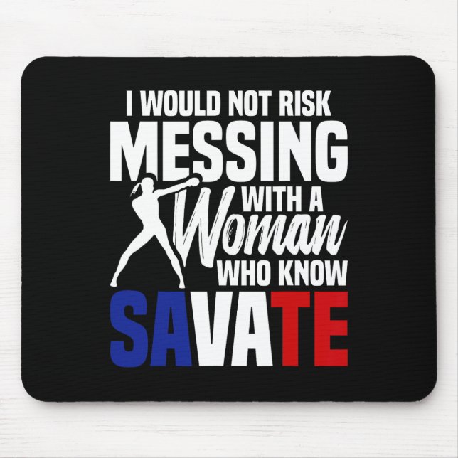 French Martial Arts Savate Instructor Kickboxing S Mouse Pad (Front)