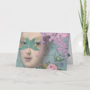 French Masquerade Card