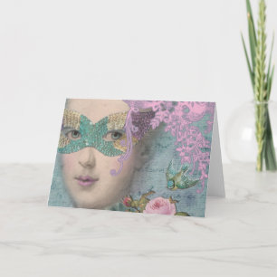 French Masquerade Card