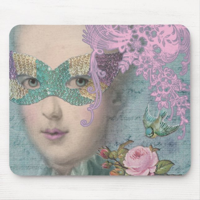 French Masquerade Mouse Pad (Front)