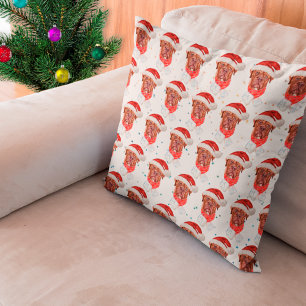 French Mastiff Dog Breed Christmas Cushion