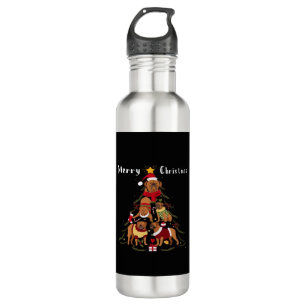 French Mastiff Dogue de Bordeaux Christmas Tree Xm 710 Ml Water Bottle