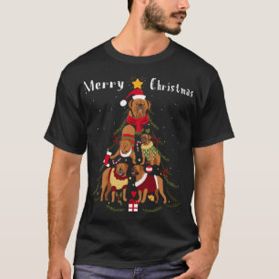 French Mastiff Dogue de Bordeaux Christmas Tree Xm T-Shirt