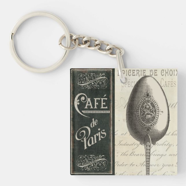 French Menu Key Ring (Front)